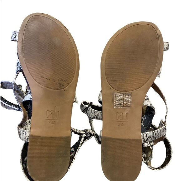 Cabi  | Women Athena Python Embossed Gladiator Ankle Strap Sandals | 7.5 - Picture 5 of 8